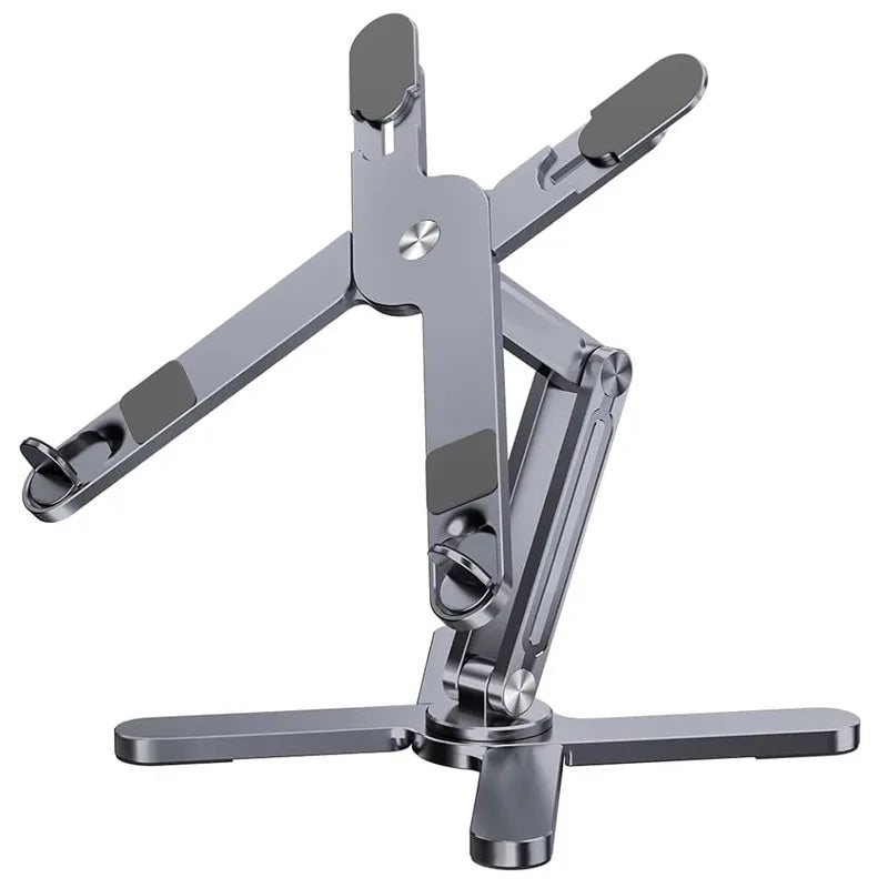 Foldable Aluminum Alloy Laptop Stand 360° Rotation for 10-17 Inch Laptops Silver