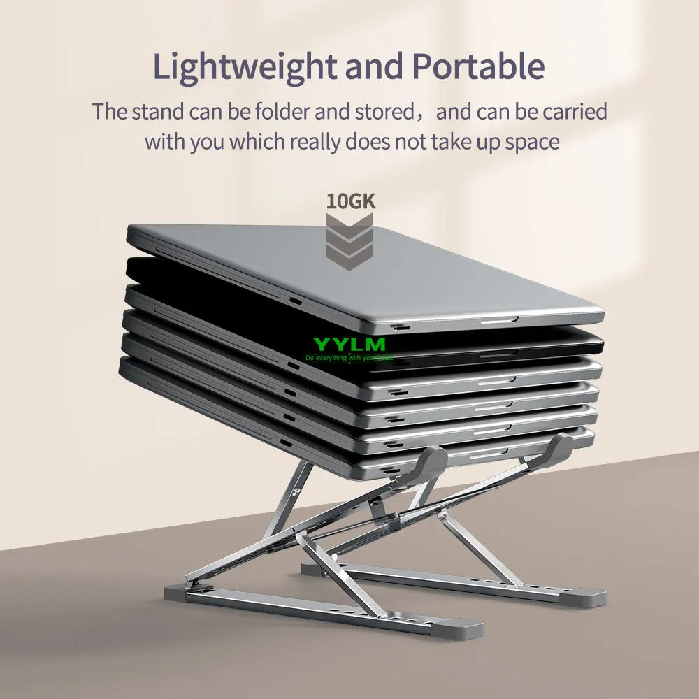 N8 Adjustable Laptop Stand Aluminum Alloy Portable Foldable Cooling for Laptop