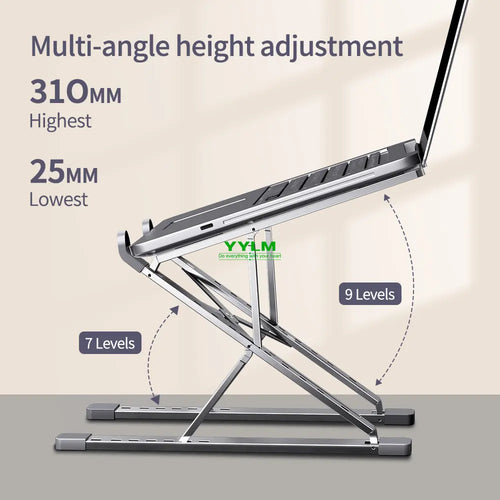 N8 Adjustable Laptop Stand Aluminum Alloy Portable Foldable Cooling for Laptop